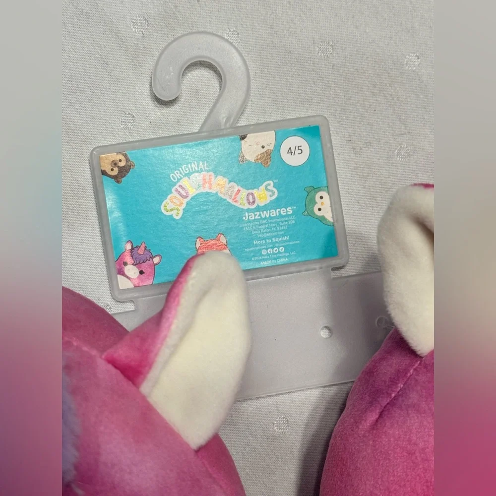 Squishmallow Pink Unicorn Slippers 4/5